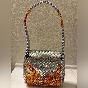 Small Multicolored Hand Crafted Purse made of Recycled Potato Chip Bags